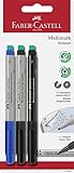 FABER-CASTELL 151494 - Schulset Multimark, Strichbreite: F, 3-teilig