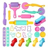 Cemirk 27-teiliges Knete Zubehör Set – Kreatives Knetwerkzeug für Kinder –...