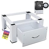 Waschmaschinen-Untergestell inkl. Schubladen, Metall Unterbau Podest Sockel für...