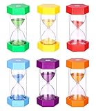 Birshe Eieruhren Set,Sand Timer Sanduhr 1 3 5 10 15 30 Minuten Timer 6 Stück...