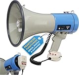 McGrey MP-800HRS Megaphon (Sprachrohr, 25 Watt RMS/80 Watt MAX), bis zu 1000m...