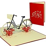 LIN-POP 156 UP 3D Grußkarten Fahrrad, Glückwunschskarten Gutscheinskarten...