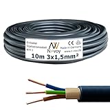 NYY-J 3x1,5 mm² 10m Erdkabel Starkstromkabel in Beton Erdreich nach DIN VDE...