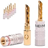 NEXMEX Hohl Bananenstecker - 12 Stück Stecker als Set - Hohl Steckverbinder 24K...