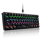 SHANGZHAOYUAN Gaming Tastatur, Ultra-Compact Mini 61 Tasten, RGB-Beleuchtung...