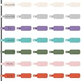 Trilancer Kabeletiketten Kabel Beschriftung Wiederverwendbar, 35 St Mehrfarbige...