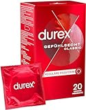 Durex Gefühlsecht Classic Kondome – Dünne Kondome mit anatomischer...