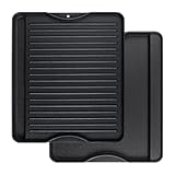 Denmay Gusseisen-Grillplatte 34 X 40cm reversibler Kochgrill & Grillpfanne...