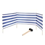 Garronda Strand Windschutz Sichtschutz 4m lang Plus Gummihammer GAEX001...