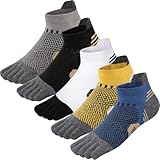Kevaler Herren Zehensocken Baumwolle Fünf Finger Socken Sneakersocken...