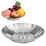 Vicloon Dampfeinsatz für Topf,Einstellbar Dünsteinsatz (15cm-27cm),Edelstahl...