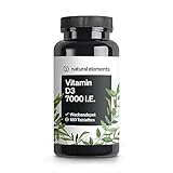 Vitamin D3 7000 I.E. – 180 Tabletten – das Sonnenvitamin als Wochendepot –...
