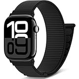 AMSKY Nylon Sport Loop Band Kompatibel mit Apple Watch Armband 40mm 42mm 46mm...