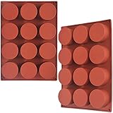 Newk Zylinder-Silikonform, 2 Packungen mit 12 Mulden, runder Zylinder für...
