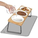 Otauoaea Katzennapf Erhöht -3er Set Futternapf Katze aus Keramik mit...