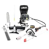 Wiltec 4-in-1 Multifunktionsgerät mit 4-Takt-Motor mit Rucksack, Backpacker...