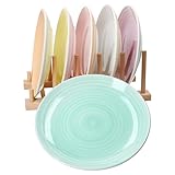 MamboCat Pastello 6er Set Kuchenteller I Bunte Steingut-Frühstücksteller mit...