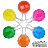 Homeet 6 Stück Hunde Sicherheits Blinklicht Clip-On LED Leuchtanhänger...