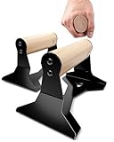 PULLUP & DIP Liegestützgriffe mit ergonomischem Holz Griff und hochbelastbarem...