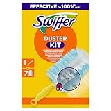 Swiffer Staubmagnet Starter-Set (1 Griff + 7 Nachfülltücher) Fängt Und...