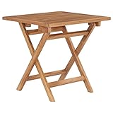 vidaXL Teak Massiv Gartentisch Klappbar Beistelltisch Balkontisch Klapptisch...