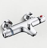 Badewannenarmatur mit Thermostat Duscharmatur Aufputz Mischbatterie Badewanne...
