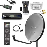 ARLI Digital Sat Anlage 60 cm Spiegel inkl. ARLI AH1 HD Receiver + Single LNB +...