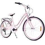 sun baby Mädchenfahrrad 24 Zoll Heart Bike Rosa, Kinderfahrrad für 8-12...