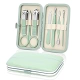 Maniküre Set – Edelstahl Nagelknipser & Nagelhautentferner – 7-in-1...