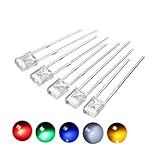 Cleiscry 100PCS 2X5X7mm Transparent Quadrat len 5 Farben LED Licht-emittierende...