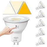 Jaenmsa GU10 LED Dimmbar Lampen 5W 500LM, Warmweiss 2700K Neutralweiß 4000K...