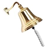 ARSUK Schiffsglocken aus Messing – Antike Wandglocke, Glocke für Türklingel,...