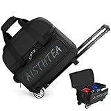 Aisthtea Ball Bowlingtasche mit Rollen, Rollwagen Bowlingtaschen mit großem...