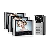 WOLILIWO Video Türklingel mit Kamera,3-familienhaus Video Doorbell Intercom...