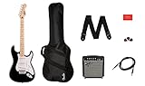 Squier by Fender Sonic Stratocaster Electric Guitar Pack, Maple Fingerboard,...