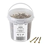 Meister Universalschrauben 4,0 x 50 mm - 425 Stück im Set - Senkkopf - PZ...