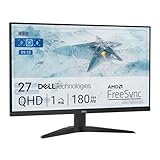 Dell G2725D 27 Zoll QHD (2560x1440) Gaming Monitor, 180Hz, IPS, 1ms, AMD...