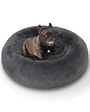 KSIIA Hundebett Flauschig, Katzenbett, Ø 60 cm Rund Donut Hundekissen Waschbar,...