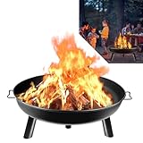 Froadp Feuerschalen für den Garten Rund Ø80cm Feuerstelle aus Metall...