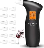 RUTIDA Alkoholtester, Polizeigenau Alkoholmessgeräte Promillemessgerät mit 12...