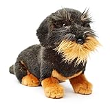 Uni-Toys - Rauhaardackel, sitzend (ohne Leine) - 22 cm (Höhe) - Plüsch-Hund,...