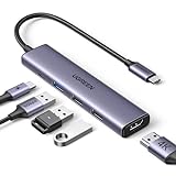UGREEN Revodok USB C Hub mit PD 100W, 4K HDMI, 3 USB A Datenports 5Gbps USB C...