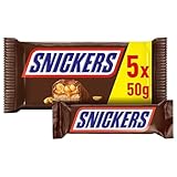 Snickers Schokoriegel, Erdnüsse, Karamell, Eine Packung á 5 Riegel | Fußball...