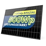 Solarmodul 500W Bifazial Glas-Glas PV-Module mit 2x2mm Glas, modernster n-Type...