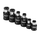 CASOMAN 6-teiliges Bit-Sockel-Adapter-Set, 1/4 'Sechskant x 3/8' Antrieb, 1/2'...