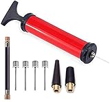 SZSHIMAO Ballpumpe mit 4 Ball Pumpe Nadeln 2 Düse und 1 Schlauch für Fußball,...