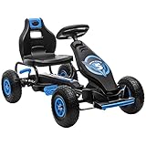 HOMCOM Gokart, Kinderfahrzeug mit verstellbarem Sitz, Tretfahrzeug mit...