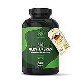 Bio Gerstengras - 360 Kapseln (500mg) - 3.000mg hochdosiert pro Tagesdosis -...