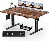 Homall Höhenverstellbarer Schreibtisch 140x70 cm, Elektrischer Schreibtisch mit...