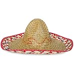 KarnevalsTeufel.de Sombrero-Set Mexikanerhüte in bunten Farben mit Buntem Rand...